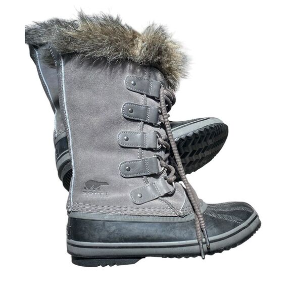 Sorel Joan of Arctic Leather Faux Fur Waterproof Snow Boot Size 7 - Picture 1 of 8
